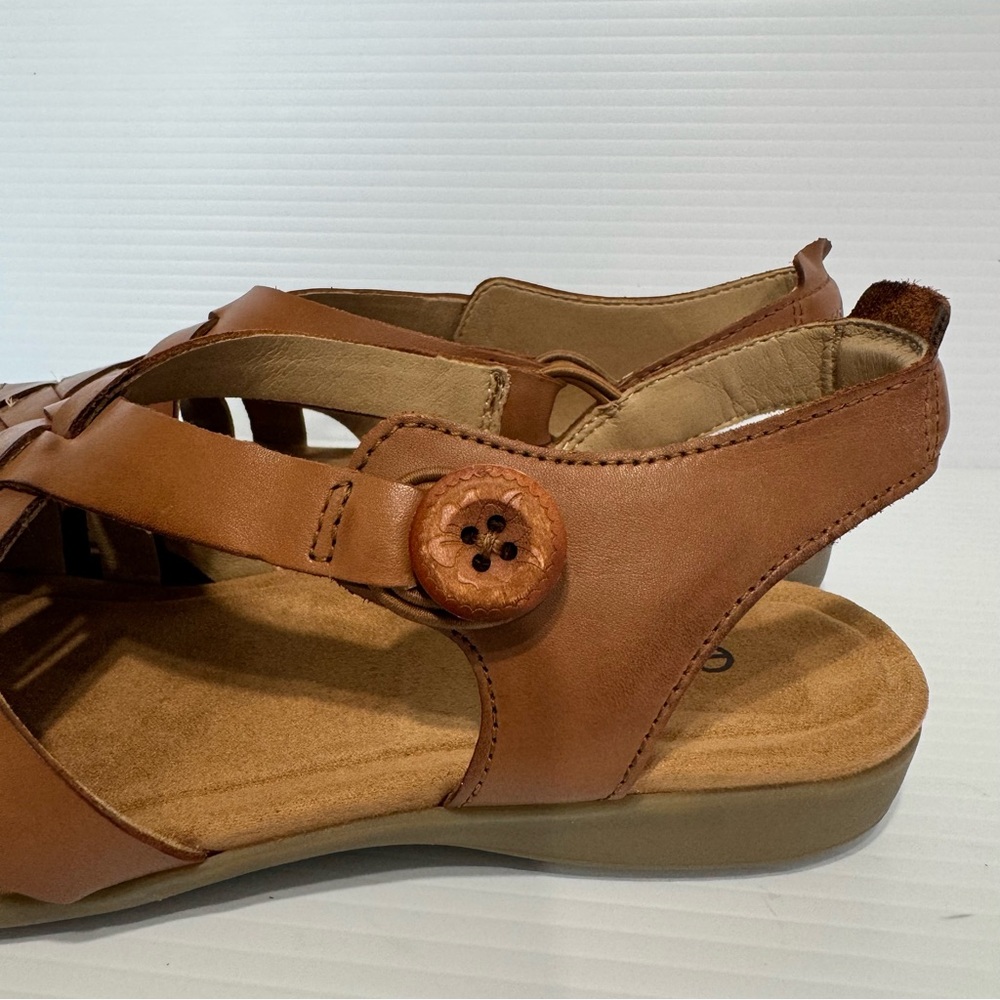 Earth Belita Brown Leather Fisherman Sandals Size 8 1/2 - Picture 9 of 16